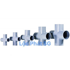 Mua Chữ thập 4 hướng PVC ống nước (21  27  34  42  49  60)  phụ kiện ống nước  phụ kiện làm hồ bơi  handmade nhà đồ chơi