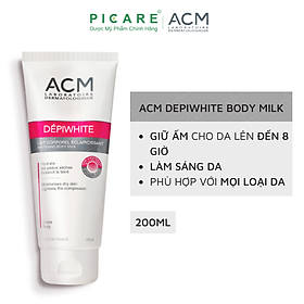 Sữa dưỡng thể làm trắng sáng da ACM Depiwhite Whitening Body Milk 200ml