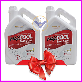 COMBO2 can nước làm mát động cơ ô tô , xe máy , tàu thuyền (màu đỏ ) Maxcool Standard 4 Lít