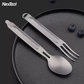 Muỗng Nĩa Xiaomi Youpin Nextool Bằng Thép Không Gỉ Tiện Lợi Cho Dã Ngoại Hàng nhập khẩu