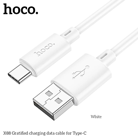 Dây sạc Type C Hoco bọc dù 3A dài 1m, cáp sạc type c Hoco siêu nhanh hàng chính hãng bọc bù cho andoird cho ss, oppo