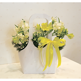 Gói 10 túi cắm hoa, túi giấy đựng hoa, gói hoa làm quà tặng hình oval