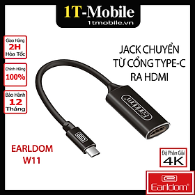 Mua Jack Chuyển Đổi Từ Cổng Type C Ra Cổng HDMI Earldom W11( Độ Phân Giải 4K) - Hàng Chính Hãng