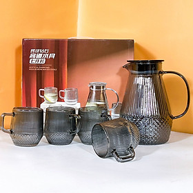 Bộ Cốc Bình Gosu SW2S-7 Chất Liệu Thủy Tinh Màu Xám Sang Trong Lịch Sự An Toàn