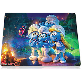 Xếp hình Tia Sáng Xì Trum (48 Mảnh Ghép) - Tặng kèm câu đố mặt sau cho bé