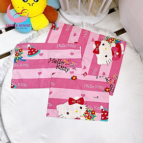 Vỏ áo gối nằm cho bé Katina House, vải cotton TL mát, họa tiết hoạt hình thân thiện
