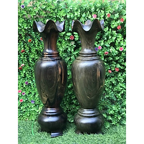 Mua Cặp lục bình hút tài lộc bằng gỗ mun kt cao 50×15cm