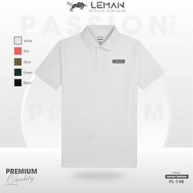 Áo thun polo nam Leman PL148 vải Cotton SKB Pique230gsm độ bền cao form regular thoải mái