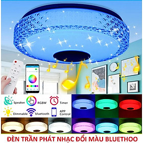 Mua Đèn ốp trần đổi màu nghe nhạc bluethoo thông minh mẫu mới sang trọng có điều khiển kết nối điện thoại