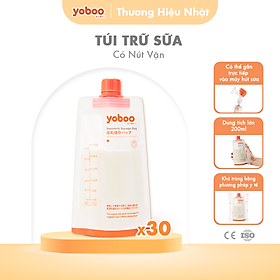 Túi Trữ Sữa Mẹ Nút Vặn 200ml yoboo 30 Túi