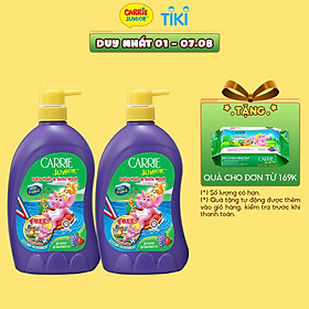 Combo 2 Sữa Tắm Gội cho bé Carrie Junior Hương Grapeberry (700g/chai)