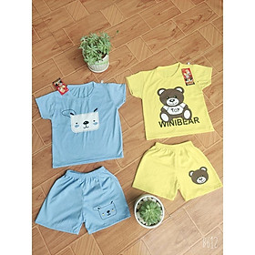 Combo 2 bộ quần áo hình gấu và thỏ đáng yêu, ngộ nghĩnh cho bé , ẢNH THẬT SHOP CHỤP