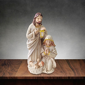 Holy Family Nativity Statues Small Baby Jesus Figurine Sculpture for Home Decor Christian Gift