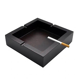 Mua Gạt tàn thuốc lá HÌNH VUÔNG gỗ mun tự nhiên nguyên khối đục CNC chống cháy