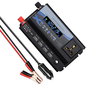 900W Power Inverter Car 12V DC to 220V AC Converter with LCD Display and LED Light 4 USB Ports Car Charger Ports for