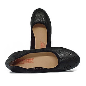 Giày nữ hoa văn Huy Hoàng da bò màu da, đen, nâu đất HT7947-48-49