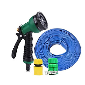 Mua Vòi xịt rửa xe Vòi phun nước tưới cây tăng áp thông minh 8 chế độ 815621 (cút vàng nối xanh - dây xanh)
