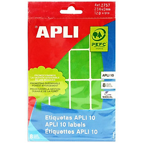 Apli_nhãn dán xanh lá 10 miếng 25x40_2757