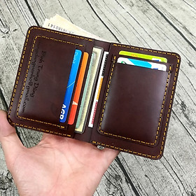 Ví nam, Bóp nam, Ví nam đứng, Vi da bo, Ví nam handmade, Ví da bò handmade, bóp đứng nam, ví đứng nam đẹp, ví nam đứng mini, Ví nam đứng da bò handamde
