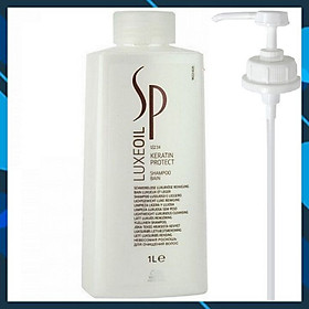 Dầu gội Wella SP Luxeoil Keratin Protect Shampoo phục hồi tóc hư tổn cao cấp Đức 1000ml