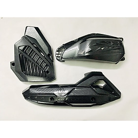 Hình ảnh Bộ 3 món Ốp Pô,Pô E,Két nước màu Carbon dành cho xe Airblade đời 2016>2019 BẢO LONG RACING