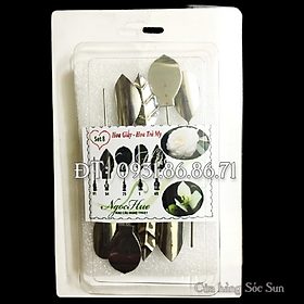 Bộ 10 dụng cụ làm rau câu 3D – Set 8 – Bộ làm hoa giấy, hoa trà my - Tặng kèm kim nhụy – Mã số 1560