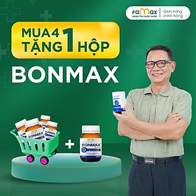 Combo 4 TẶNG 1 hộp viên uống xương khớp hỗ trợ giảm viêm, sưng, đau khớp BONMAX JOINT 30 viên