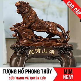 Mua Tượng Hổ Con Giáp Quyền Lực Trang Trí Phong Thủy Cao 32cm