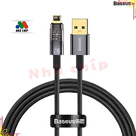 Mua Cáp Sạc nhanh  2.4 A tự ngắt Gen2 Baseus Explorer Series dùng cho ipad  iPhone 13 12 11promax (USB to IP  Auto Power-Off  2.4A Fast Charging & Data Cable)- Hàng chính hãng