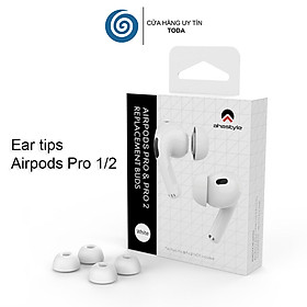 Nút Tai Nghe Silicone chống trượt, cách âm, lỗ giảm áp lực cho AirPods Pro 1/2 (Bộ 2 Cặp) - Hàng Chính Hãng