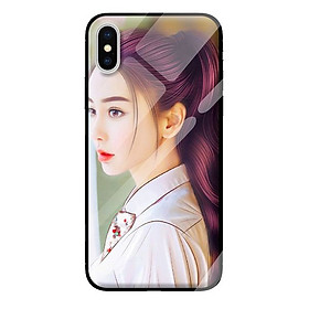 Ốp kính cường lực cho iPhone X mẫu GIRL 312 - Hàng chính hãng