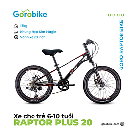 Xe Đạp Thể Thao Trẻ Em Raptor Plus 20 - Bánh 20 inch (cho trẻ 6-10 Tuổi/ Cao 120-140Cm)