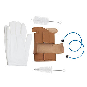 Trumpet Maintenance Cleaning Care  Set of 5 Brushes Protector Gloves