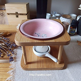 Mua Bộ đèn đốt tinh dầu bằng tre độc đáo- Mẫu số 3- Dùng nến