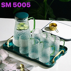 Bộ bình trà thủy tinh- sứ cao cấp.