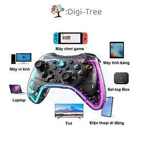 Mua Tay Cầm Chơi Game Không Dây Trong Suốt Bluetooth 2.4G  Phím Bấm Nhạy  Chính Xác Và Nhẹ  Lựa Chọn Tuyệt Vời Cho Game Thủ