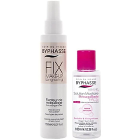 Combo xịt khoáng khóa nền và nước tẩy trang 100ml hiệu Byphasse
