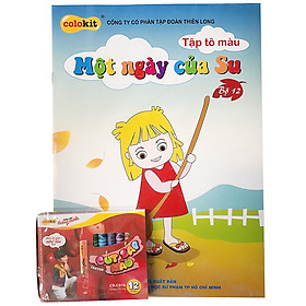 Nơi bán Bộ Sáp Màu Và Tập Tô Màu Thiên Long 12 GS-015 - Giá Từ -1đ