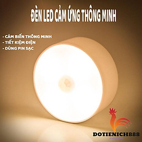 Mua Đèn cảm ứng chuyển động sạc USB  Đèn Led cảm biến thông minh không dây dán tủ quần áo  cầu thang  phòng ngủ