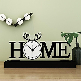 Mua Đồng hồ để bàn làm việc HOME CL038 - Size M: 30cm x 14cm (Mặt 8 5cm)
