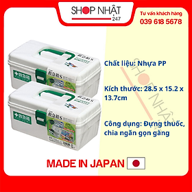 Combo 2 hộp đựng thuốc và dụng cụ y tế cao cấp nội địa Nhật Bản - Tặng hộp đựng thuốc loại tròn