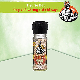 Tiêu Sọ Hạt Ông Chà Và 40g (White Pepper) - Có Cối Xay Tiện Dụng