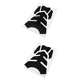 Carbon Gas Tank Pad Protector Stickers Decal for Motorcycle  Black+Silver