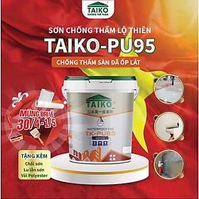 [1 Kg] Sơn Chống Thấm PU (Polyurethane) TAIKOMI PU95 - Chống Thấm Sàn Lộ Thiên Đã Ốp Lát Đi Lại Nhiều