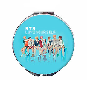 Gương mini BTS cầm tay hai mặt