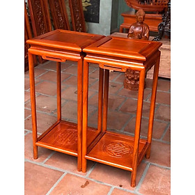 Mua Bộ 2 chiếc đôn chân tròn chữ Thọ gỗ Hương cao 80cm