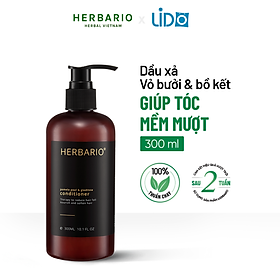 Dầu xả Vỏ bưởi & Bồ kết HERBARIO 300ml suôn mượt tóc, giảm rụng tóc