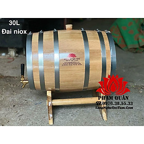 Thùng ngâm rượu gỗ sồi đỏ 30 Lít, thùng gỗ sồi ngâm rượu