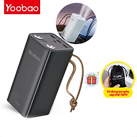 Mua (Tặng kèm túi TOPK đựng USB  cáp sạc  tai nghe) Pin sạc dự phòng Yoobao H5 / L50 dung lượng 50000 mAh  tích hợp đèn pin siêu sáng  hỗ trợ các giao thức sạc nhanh công xuất 22.5W PD cho iphone 12  QC3.0 android  SCP Huawei-Hàng chính hãng