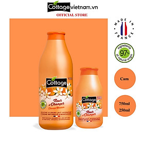 Combo Hộp Quà Tặng 2 Món sữa tắm Dưỡng ẩm Cottage 560ml Hoa Nhài và 750ml Hương Hoa Cam